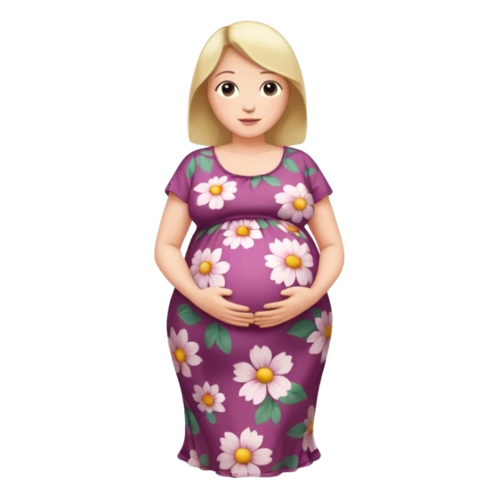 heavily pregnant woman with extra large belly sticker