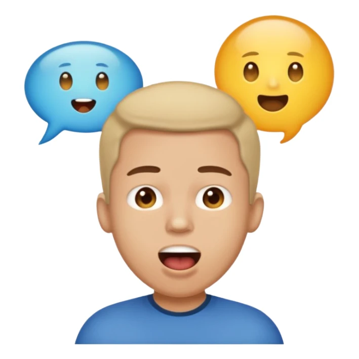 a man with an open mouth and a speech bubble that says 'startup', emoji style sticker
