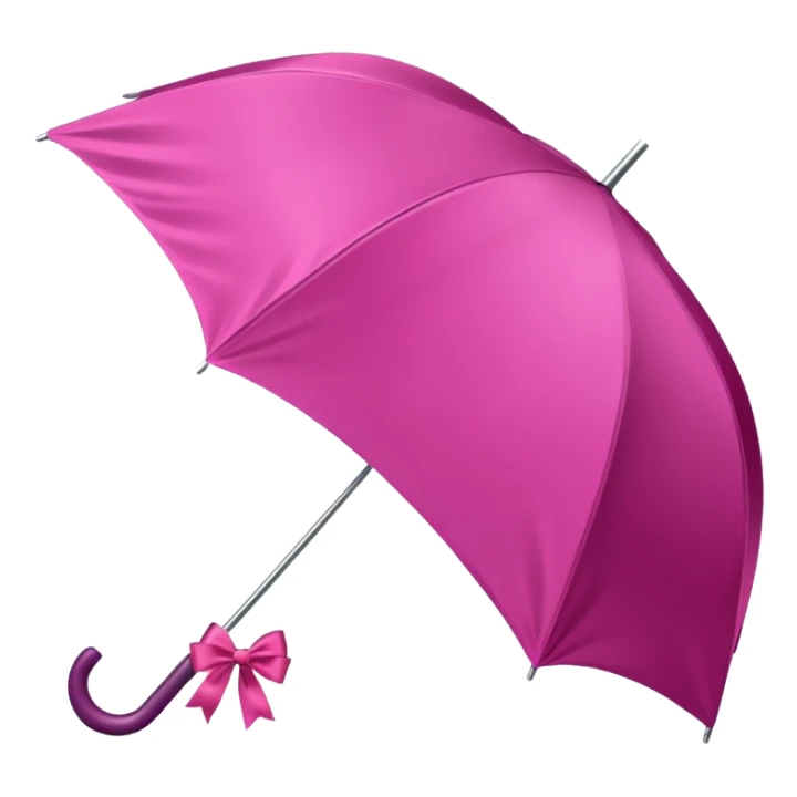 Dark pink umbrella with bow on the holder sticker