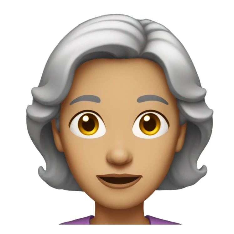 Middle-aged woman with neutral emotion  sticker
