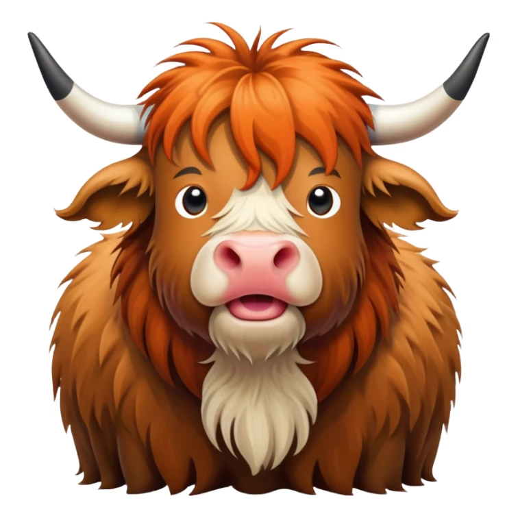 Highland cow and puffin sticker