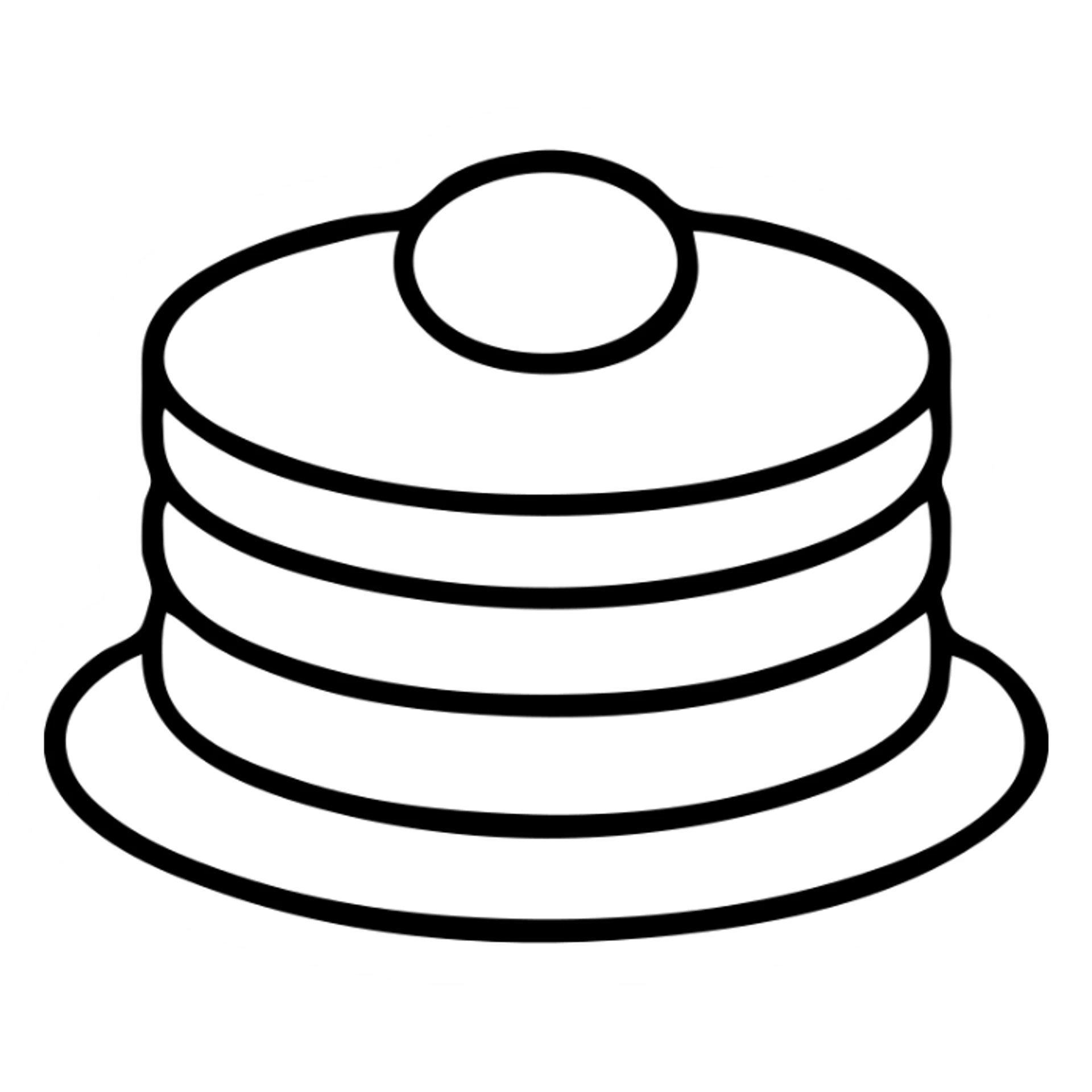 aesthetic pancake, delicate line art, subtle color accents, modern design sticker