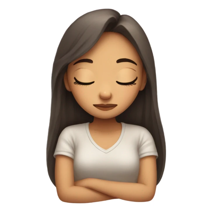 Cute girl sleepy sticker