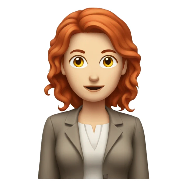 Female red hair mummy teacher sticker