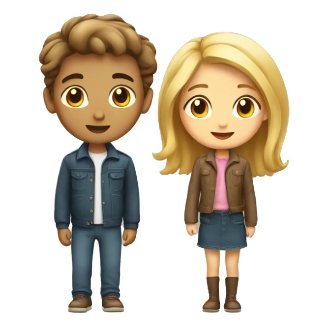 Boy and girl in love sticker