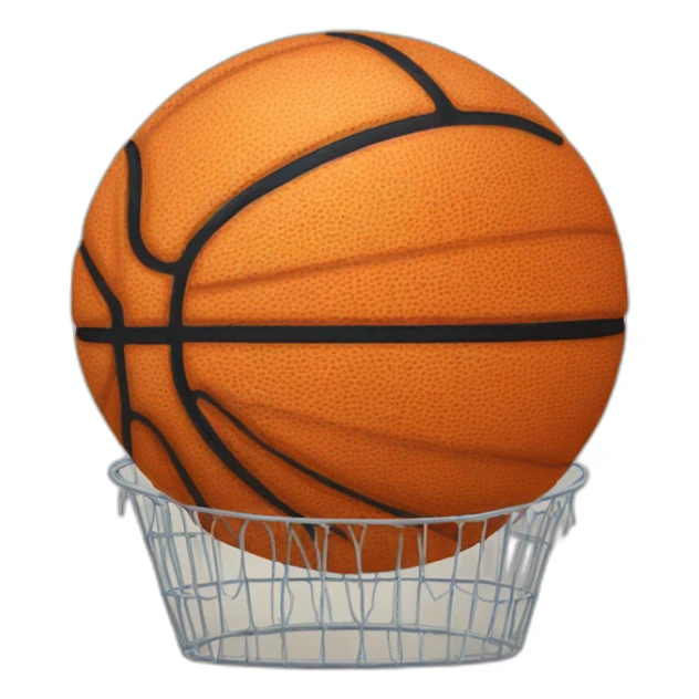 Ball of basket ball with a crown  sticker