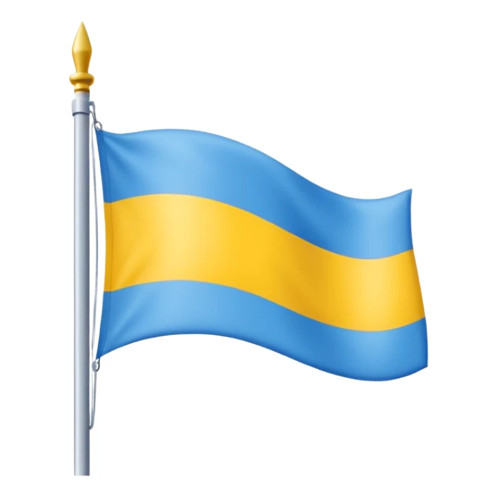 Un drapeu avec les couleurs a l'horizontal , le bleu en haut le blanc au millieu et le jaune en bas  sticker