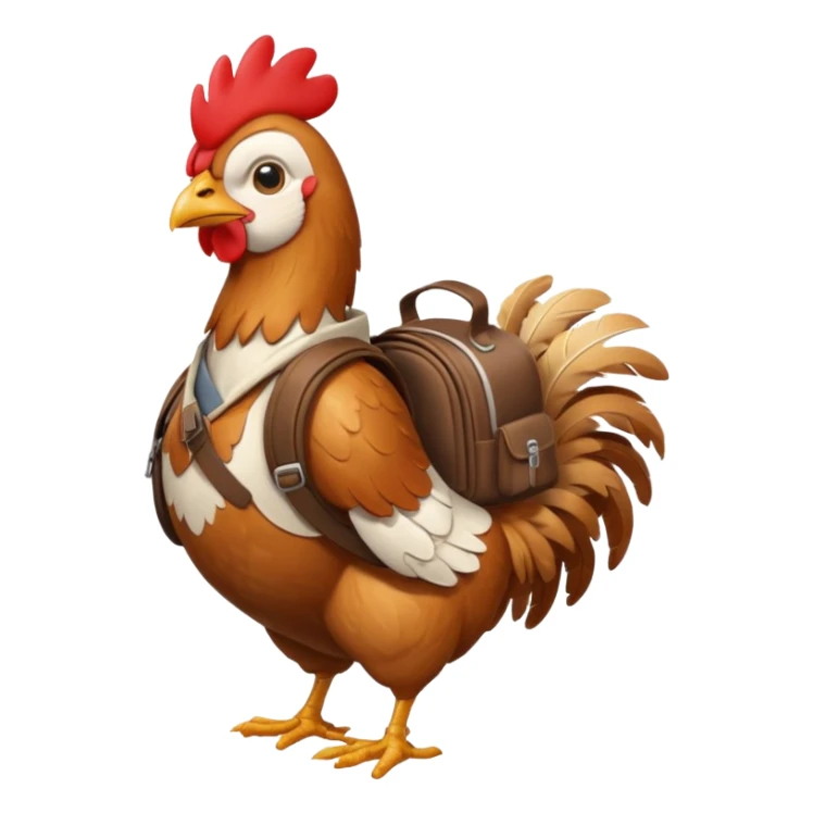 Chicken adventurer sticker