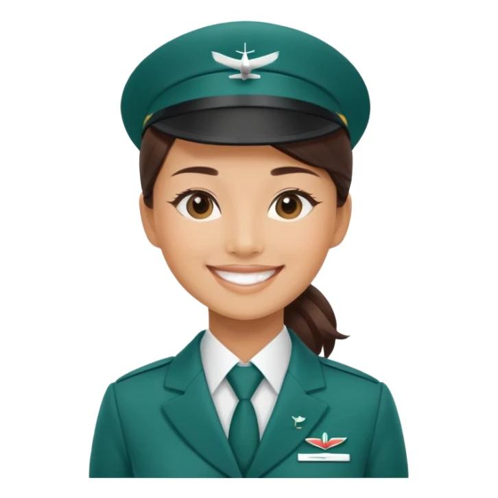 a cabin crew from cathay onboarding for the job sticker