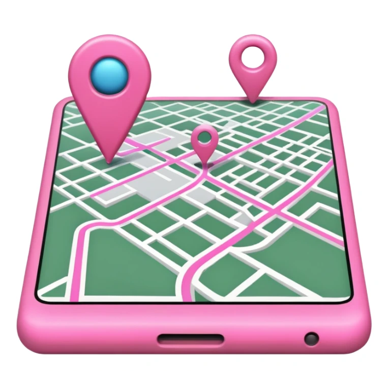 mix pink of a big gps map of the lines sticker