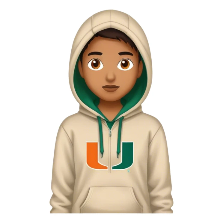 University of Miami, crane in hoodie sticker