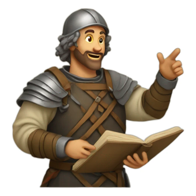 medieval Festival Organizer giving orders sticker