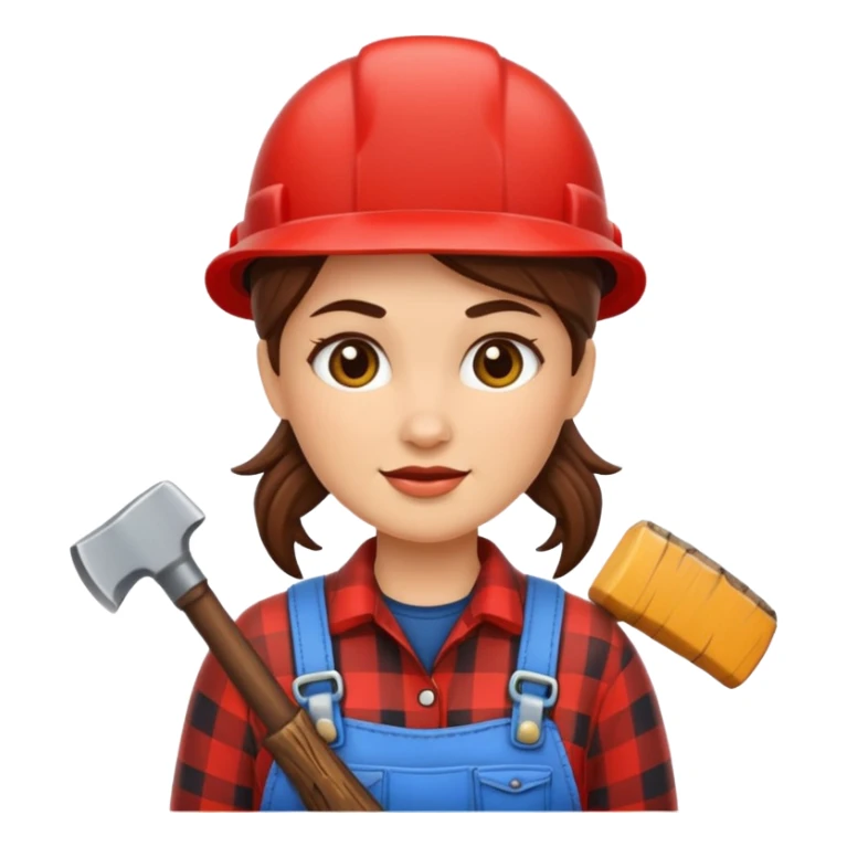 lumberjack woman sticker