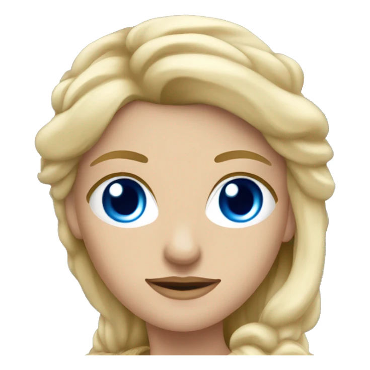 Caucasian blond valkyrie with blue eye sticker