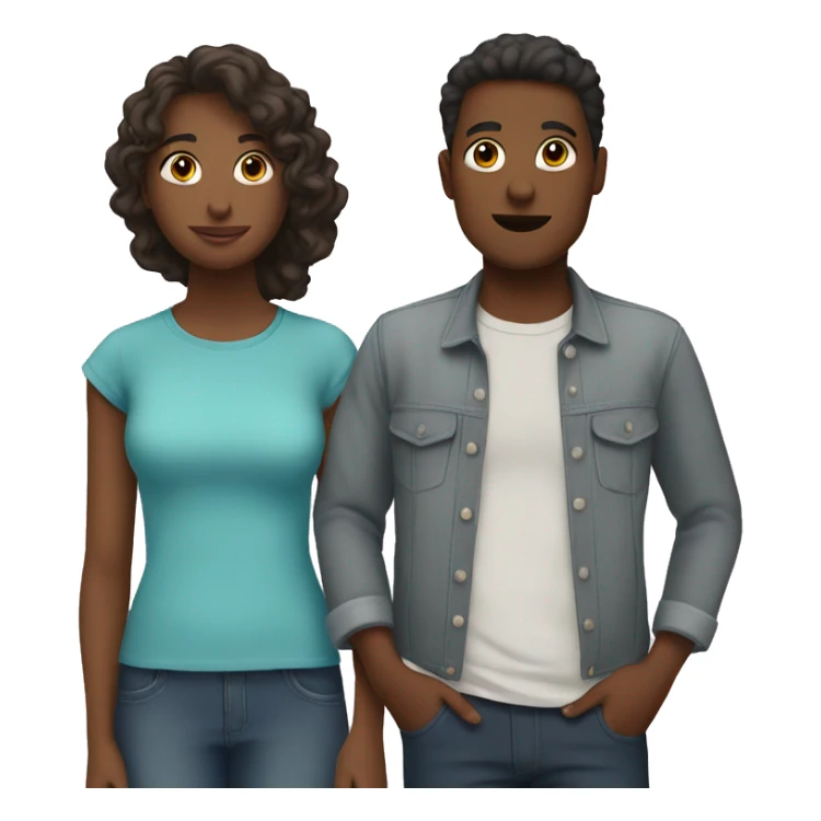 2 teenagers speaking facing each other sticker