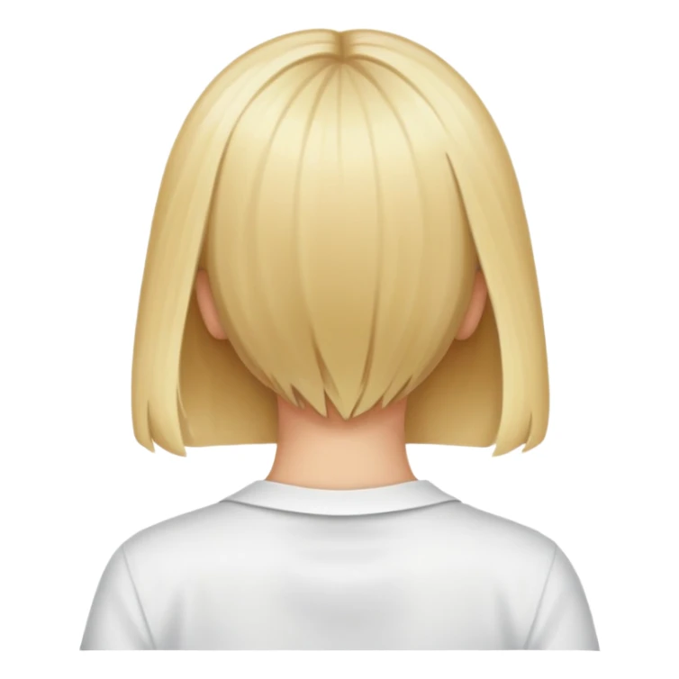 Blond girl back of head in white shirt sticker