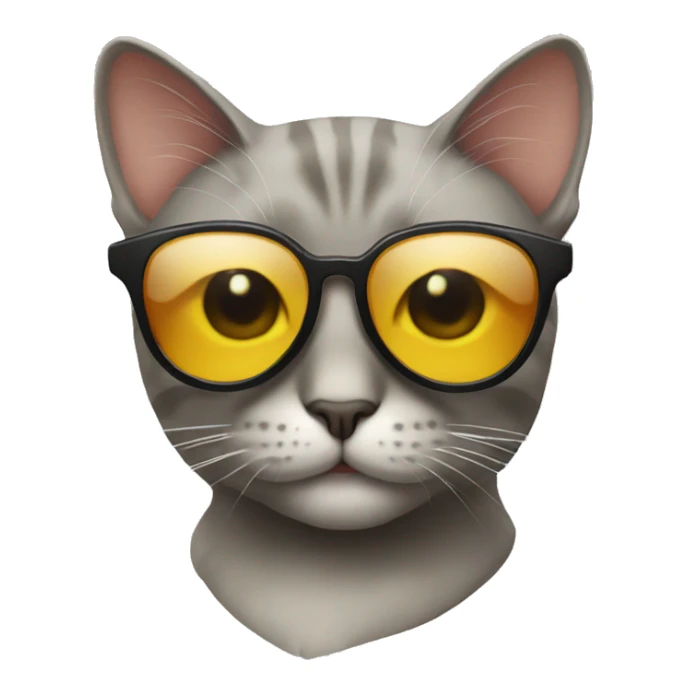 Cat with sunglasses sticker