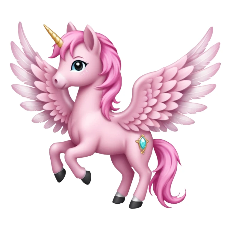 Sparkly, little, soft pink, pony wings no pony only wings. Only left and right wings  sticker