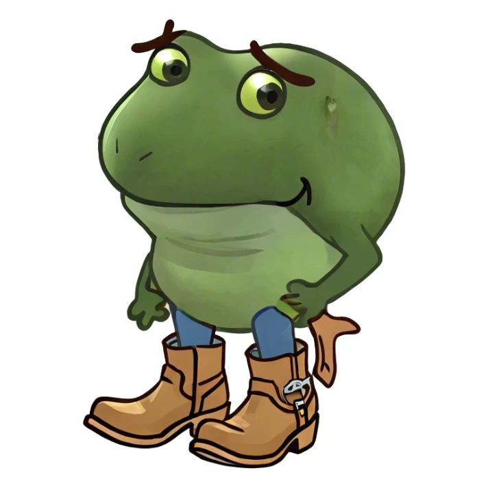 Flat toe cowboy boots brown sticker