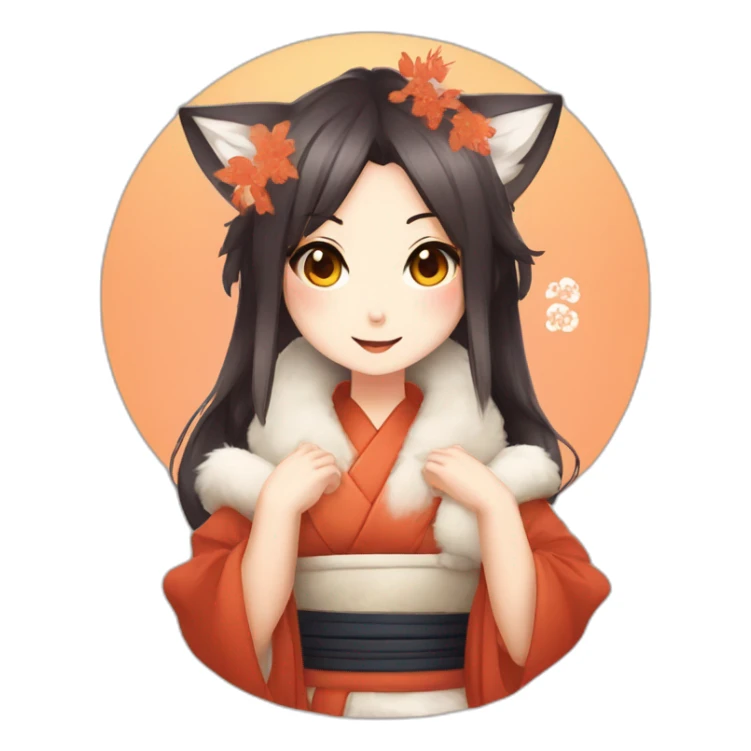 Senko-San Fox Girl Kitsune sticker