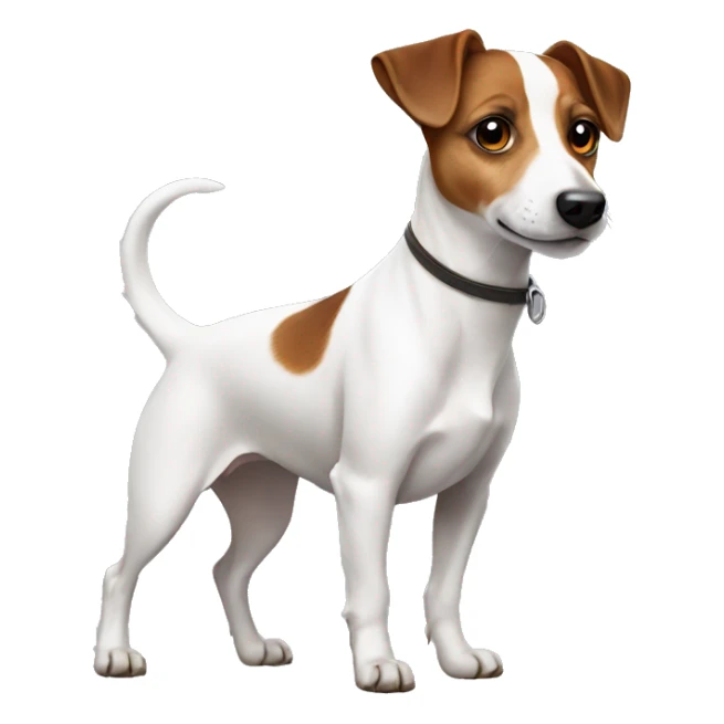 Jack Russell dog with brown eyes in full growth with a short tail sticker
