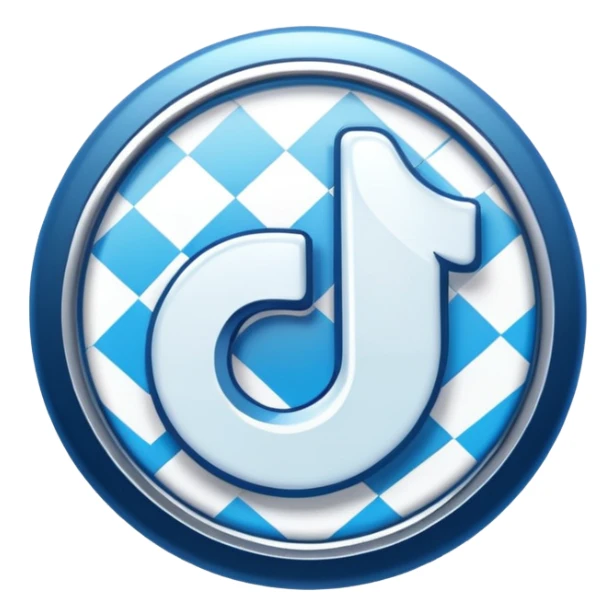 Make me an verified tiktok emoji like the one that's blue and inside is a white check sticker