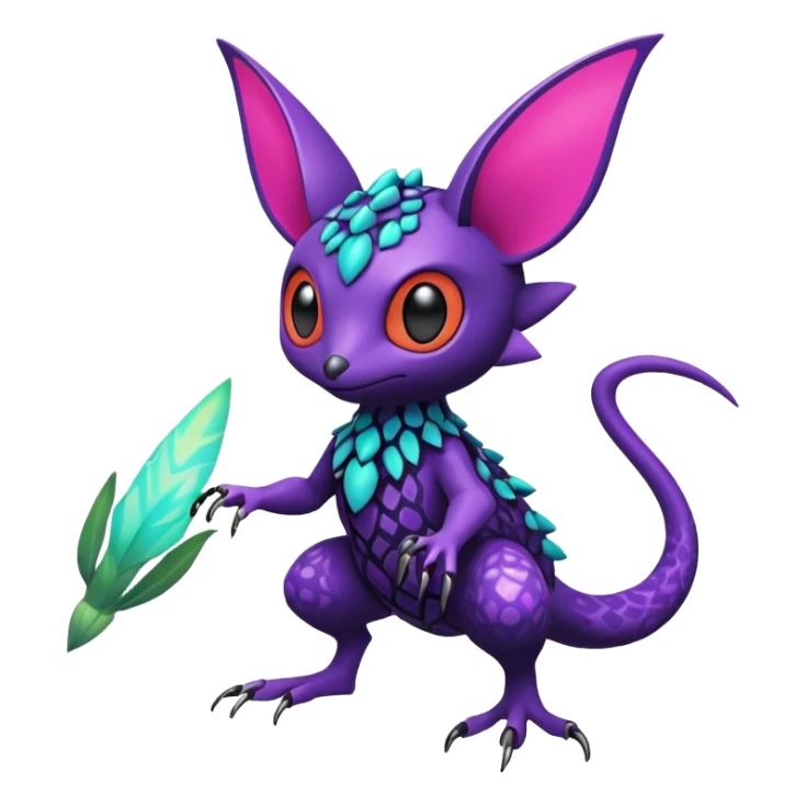  exotic tropical cyber-Noibat-Trico-Fakémon-Pokémon-Vernid-creature sticker