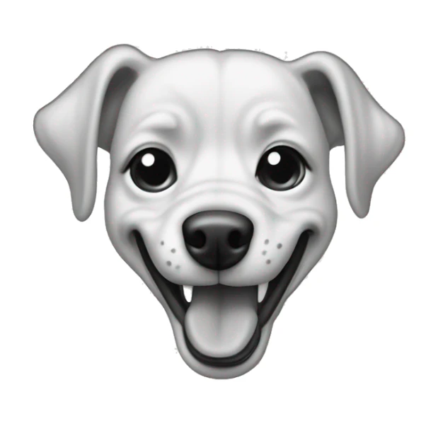 dog is jumping black&white drawen only by one line  sticker