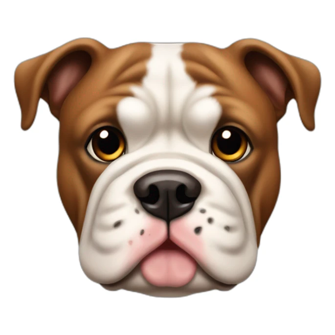 English Bull Dog brown and black sticker