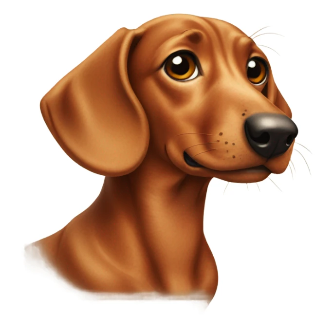 dachshund with freckles on their nose  sticker