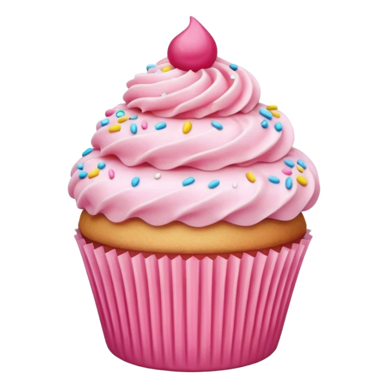 Cupcake with pink icing sticker