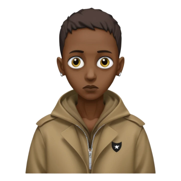 Absolutely emaciated Somali wearing trapstar coat sticker