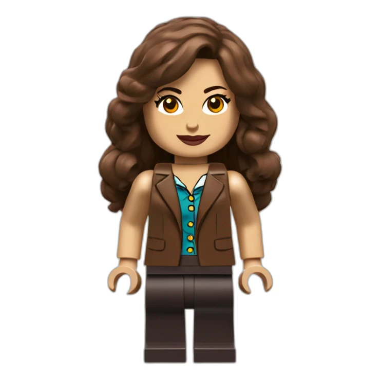 lego woman brune sticker