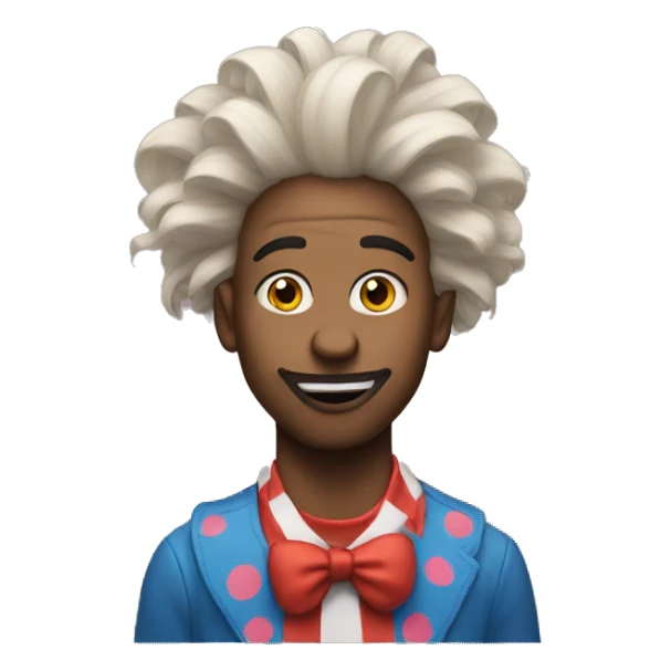 Ma vie wearing clown hair sticker