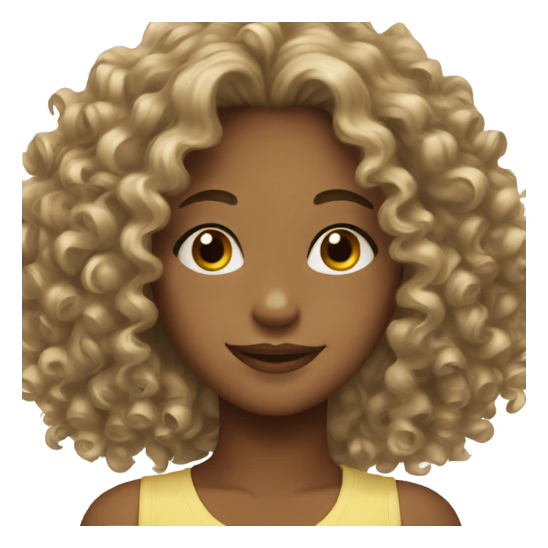 girl curly hair sticker