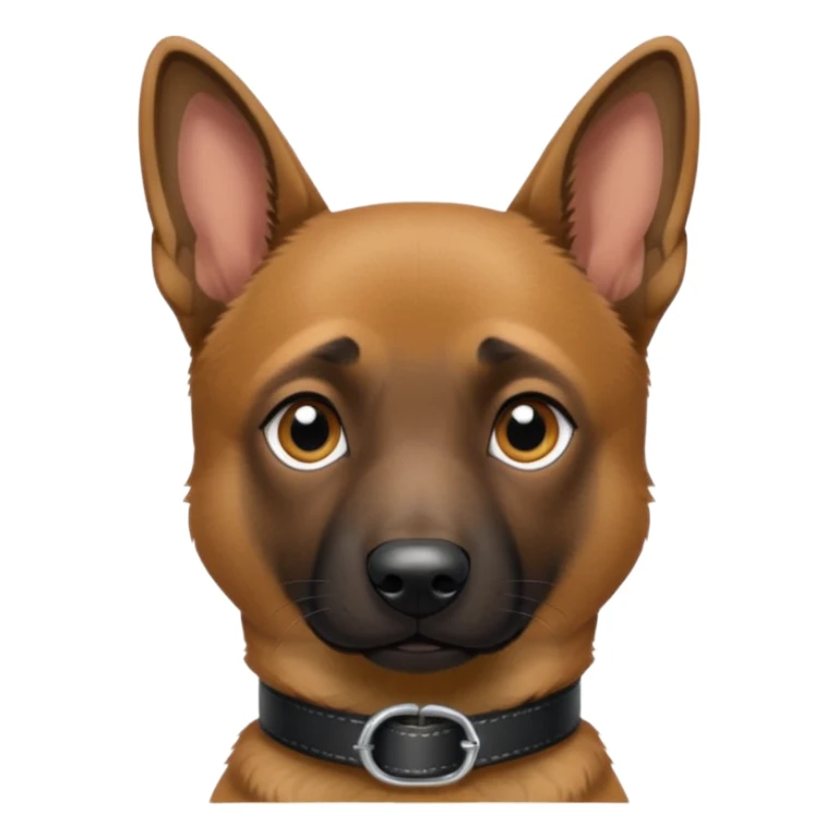 Belgian malinois dog in collar sticker