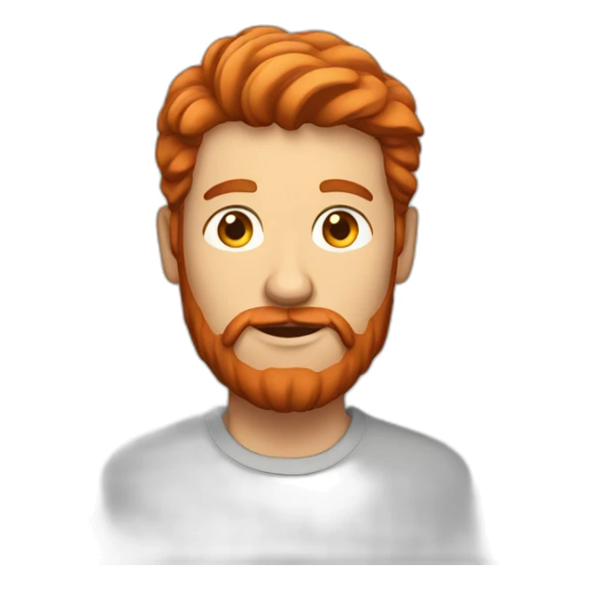 Red hair man with beard sticker