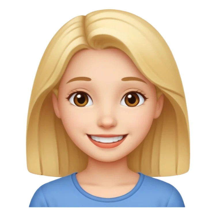 A cute girl emoji sticker