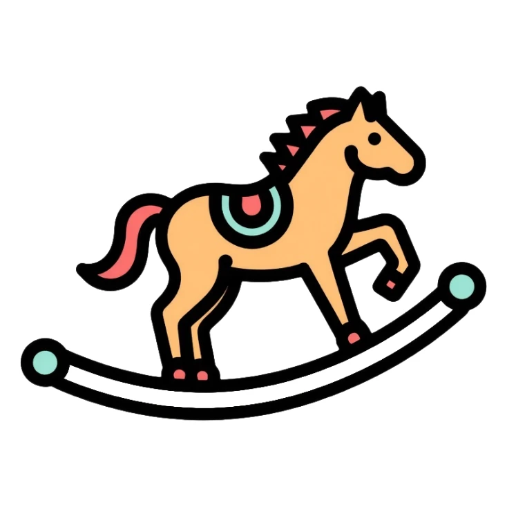 rocking horse sticker