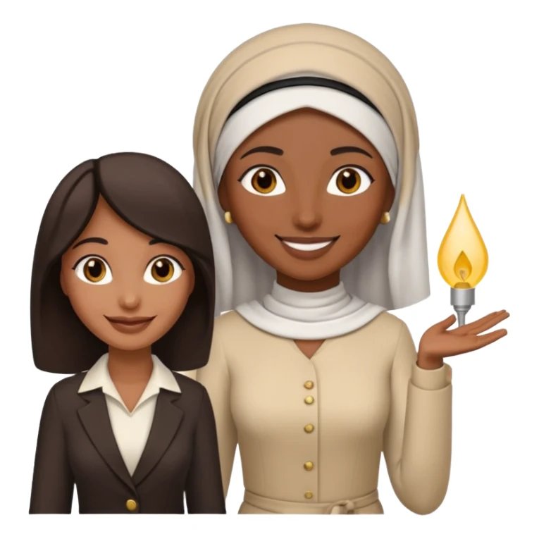 an Arab customer giving a tip to a woman server sticker