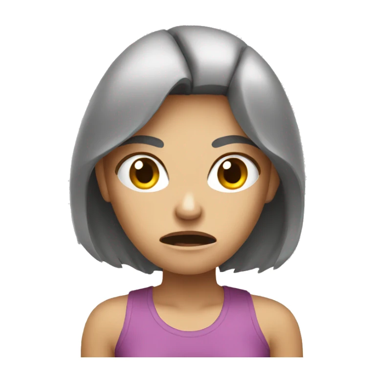 angry person with woman sticker