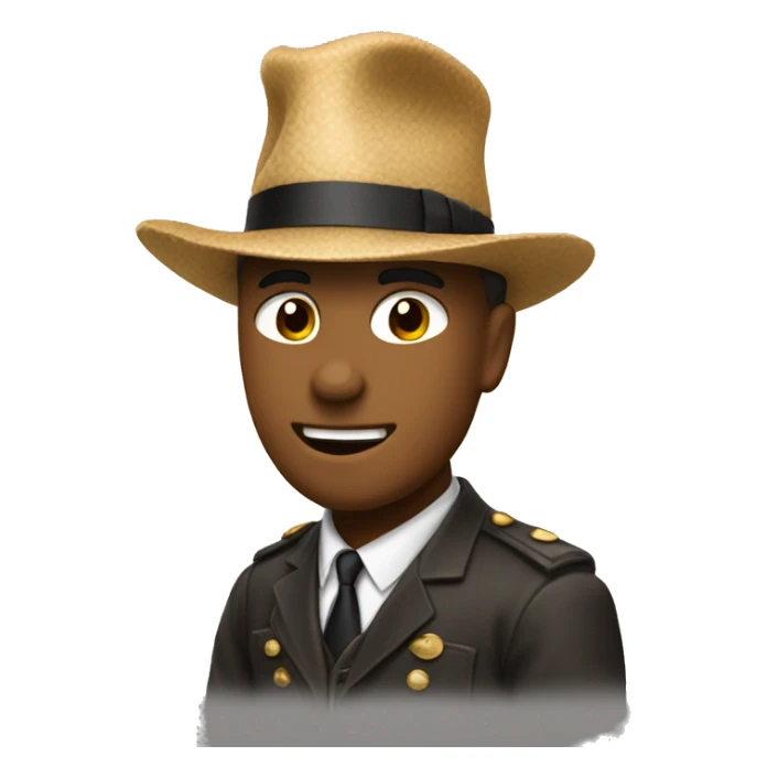 Homme qui salut en baissant son chapeau sticker