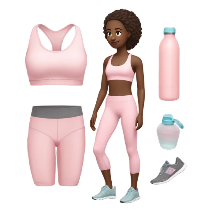 pastel pink fitness sticker