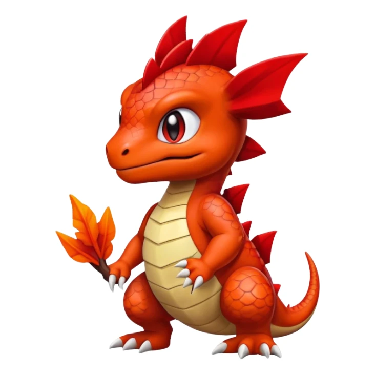 Cute Baby Charmeleon-Guilmon-Tyrunt-hybrid (full body) sticker