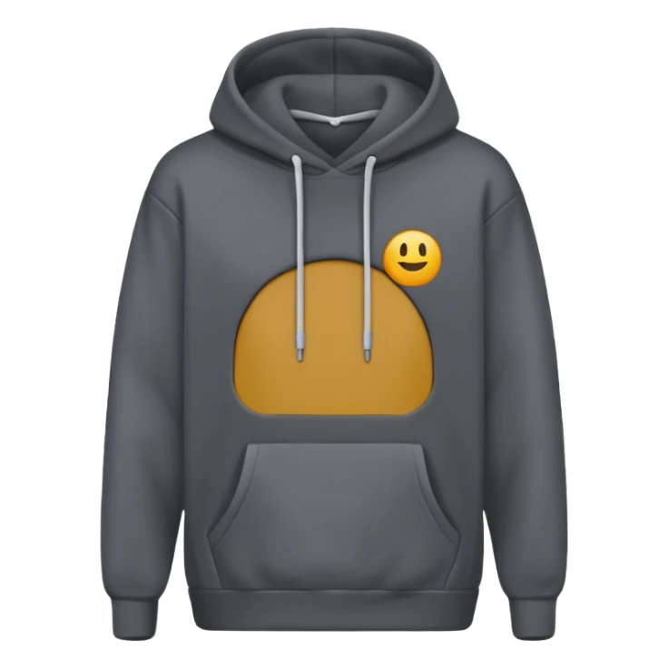 comfy dark grey minimalistic hoodie without logo sticker