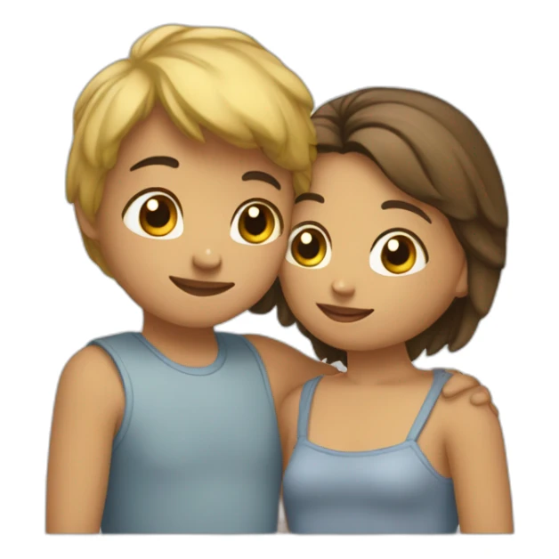 Deux amie qui ce font un calin sticker