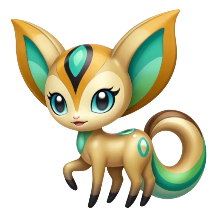 Colorful Exotic Meloetta-Keldeon-Kirby-Fakémon-creature-hybrid sticker