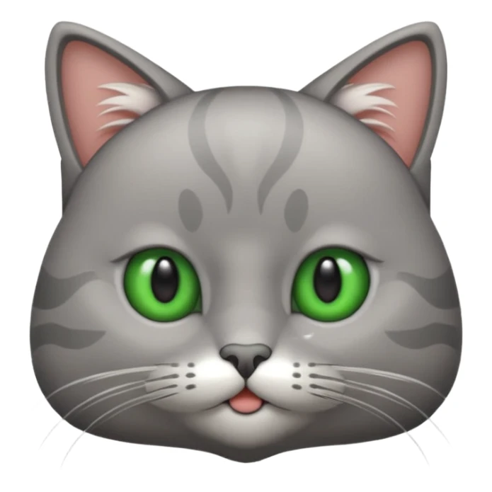 Un gato de color gris animado sticker