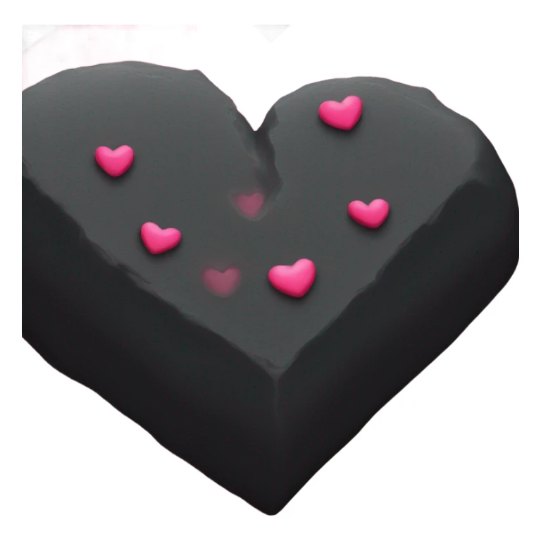  a black grave with the letters RIP on a red pink heart sticker