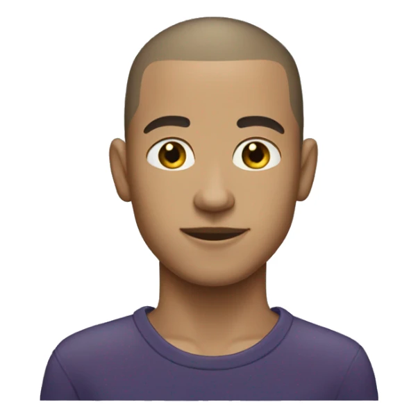 Tall skinny buzz cut light skin man  sticker